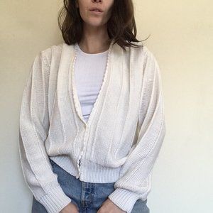 Vintage Cream Knit Sweater